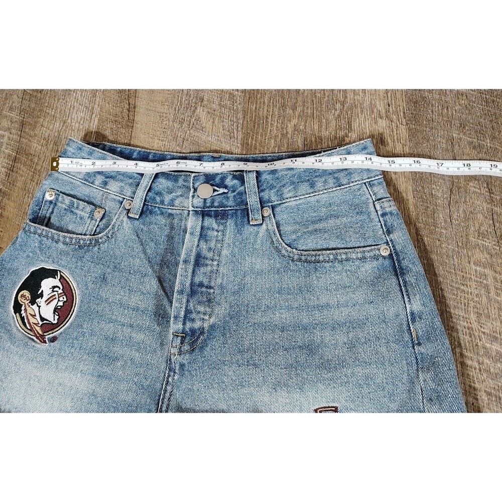 Florida State FSU Seminoles Womens Denim Cut Off Shorts Size S Frayed Game Day - Picture 11 of 12